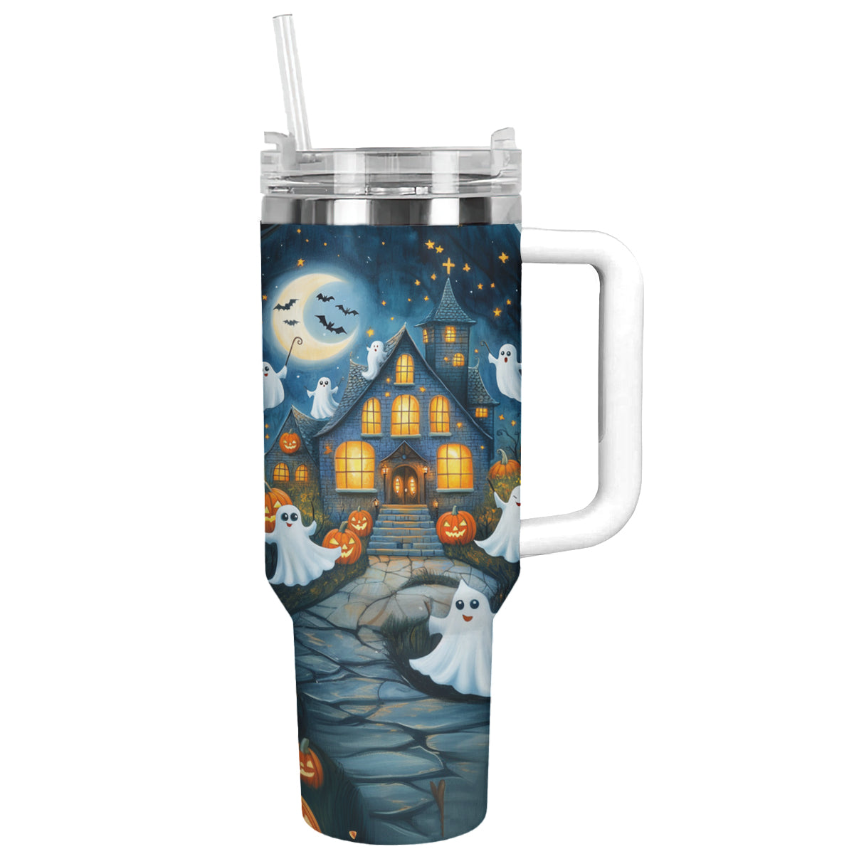 Halloween Haunted House Custom Stanley Cup 40 oz 30 oz Tumbler With HandleTVC2301682 - Image 7