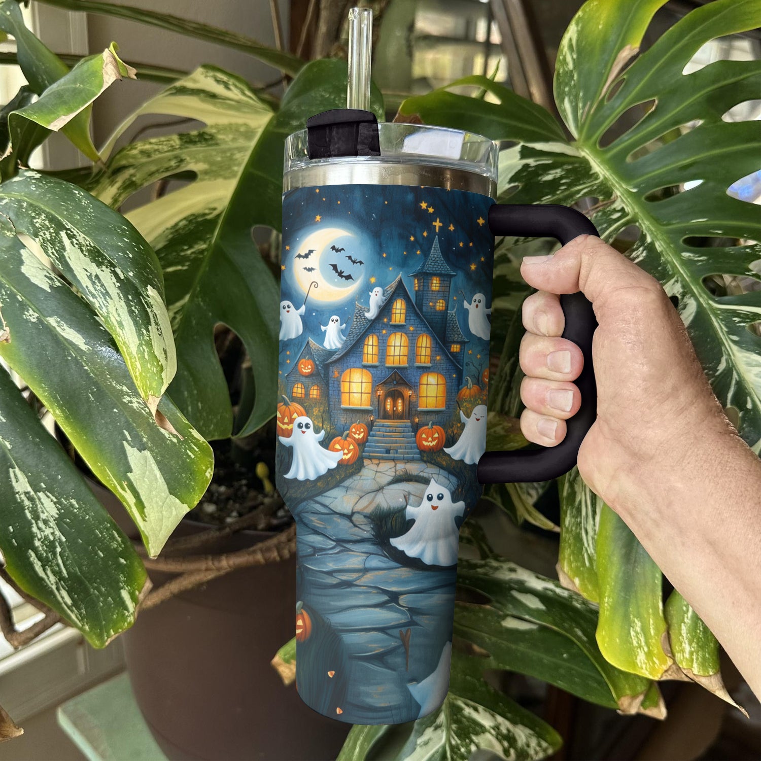 Halloween Haunted House Custom Stanley Cup 40 oz 30 oz Tumbler With HandleTVC2301682 - Image 3