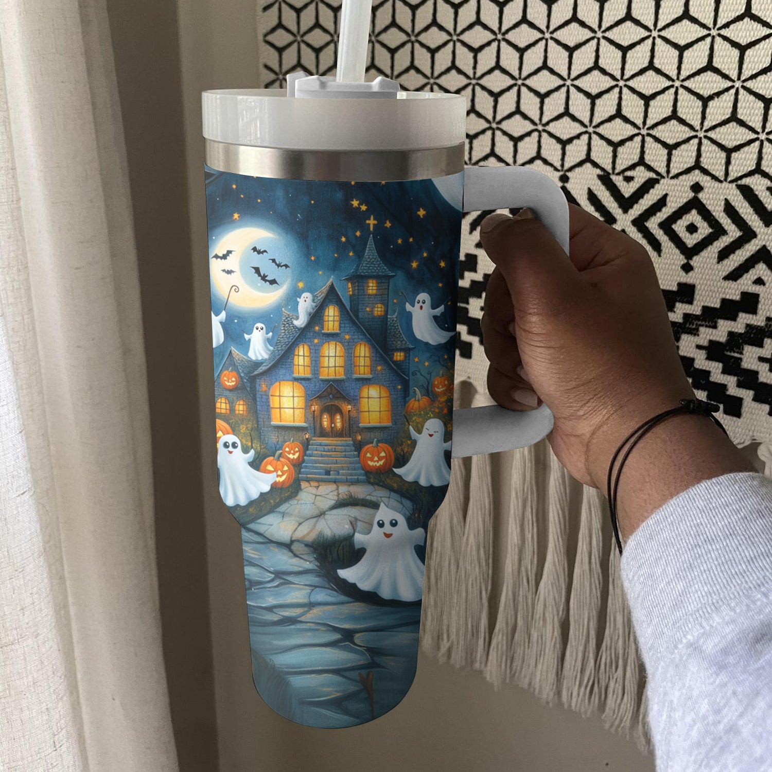 Halloween Haunted House Custom Stanley Cup 40 oz 30 oz Tumbler With HandleTVC2301682 - Image 4