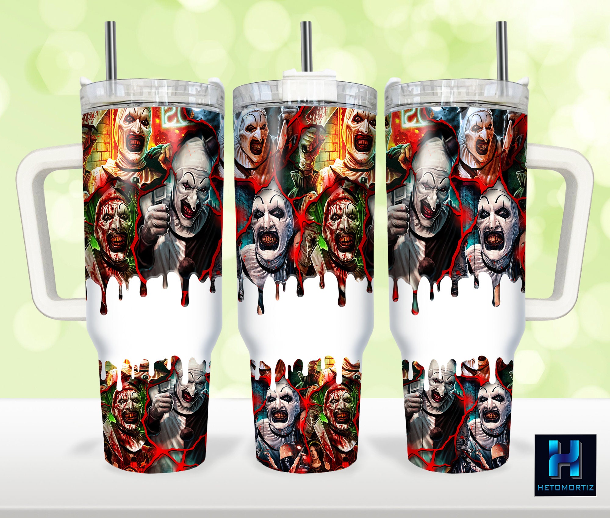 Halloween Horror Art The Clown Terrifier Movies Custom Stanley Cup 40 oz 30 oz Tumbler With HandleTVC2301967