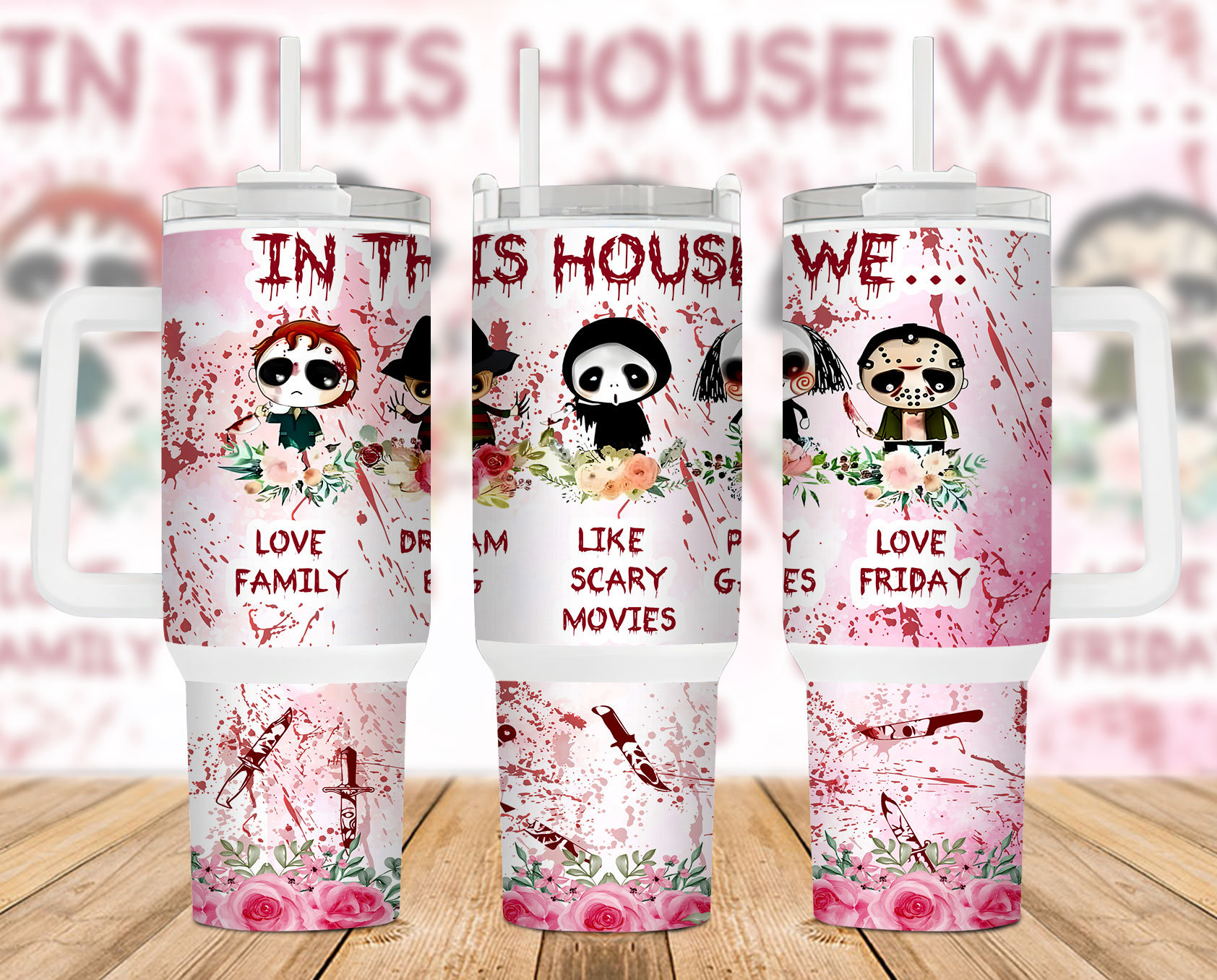 Halloween Horror Characters Movies Custom Stanley Cup 40 oz 30 oz Tumbler With HandleTVC2301890