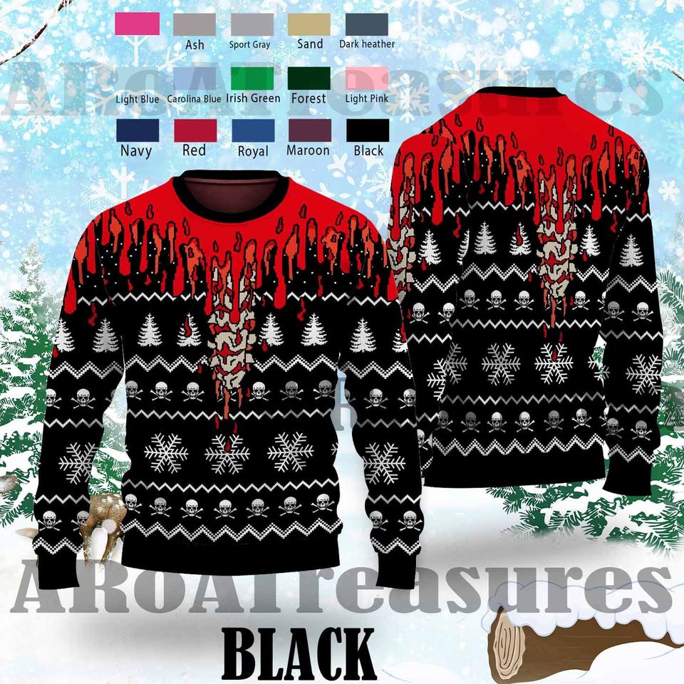Halloween Horror Christmas Ugly Sweater