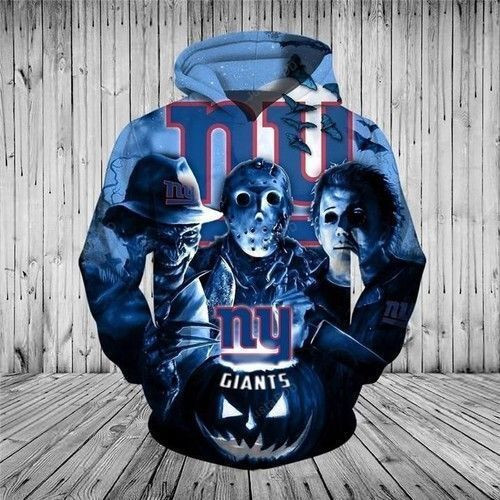 Halloween Horror Night New York Giants 3D All Over Print Hoodie, Zip Hoodie