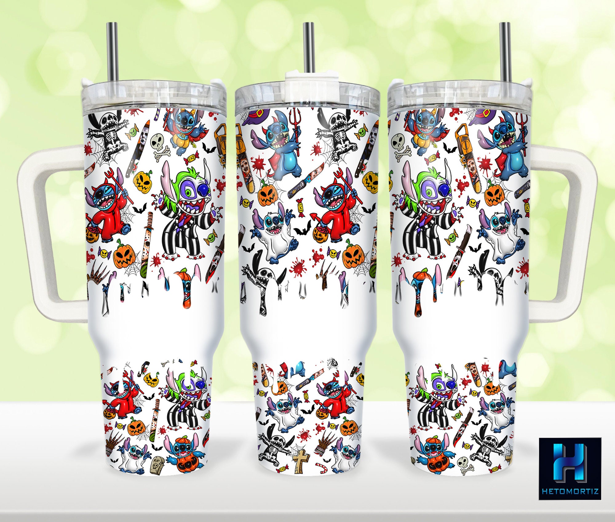 Halloween Horror Stitch Disney Cartoon Custom Stanley Cup 40 oz 30 oz Tumbler With HandleTVC2301967