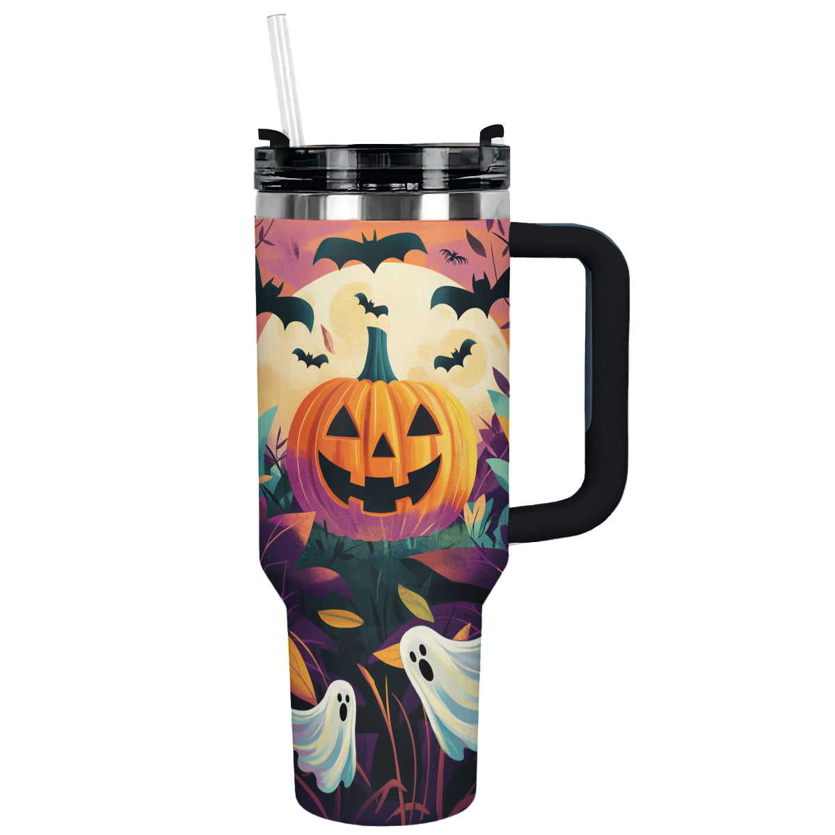 Halloween Jack-Oâ€™-Lantern Spooky Custom Stanley Cup 40 oz 30 oz Tumbler With HandleTVC2301585