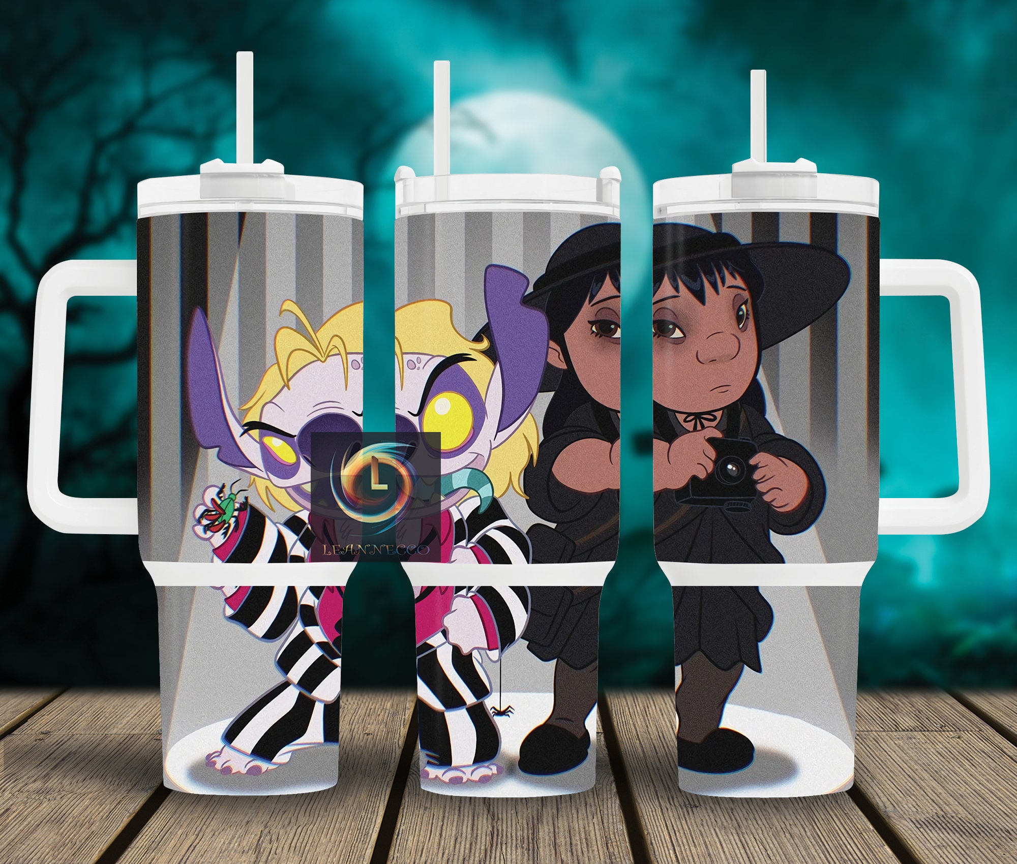 Halloween Lilo And Stitch Disney Cartoon Custom Stanley Cup 40 oz 30 oz Tumbler With HandleTVC230101