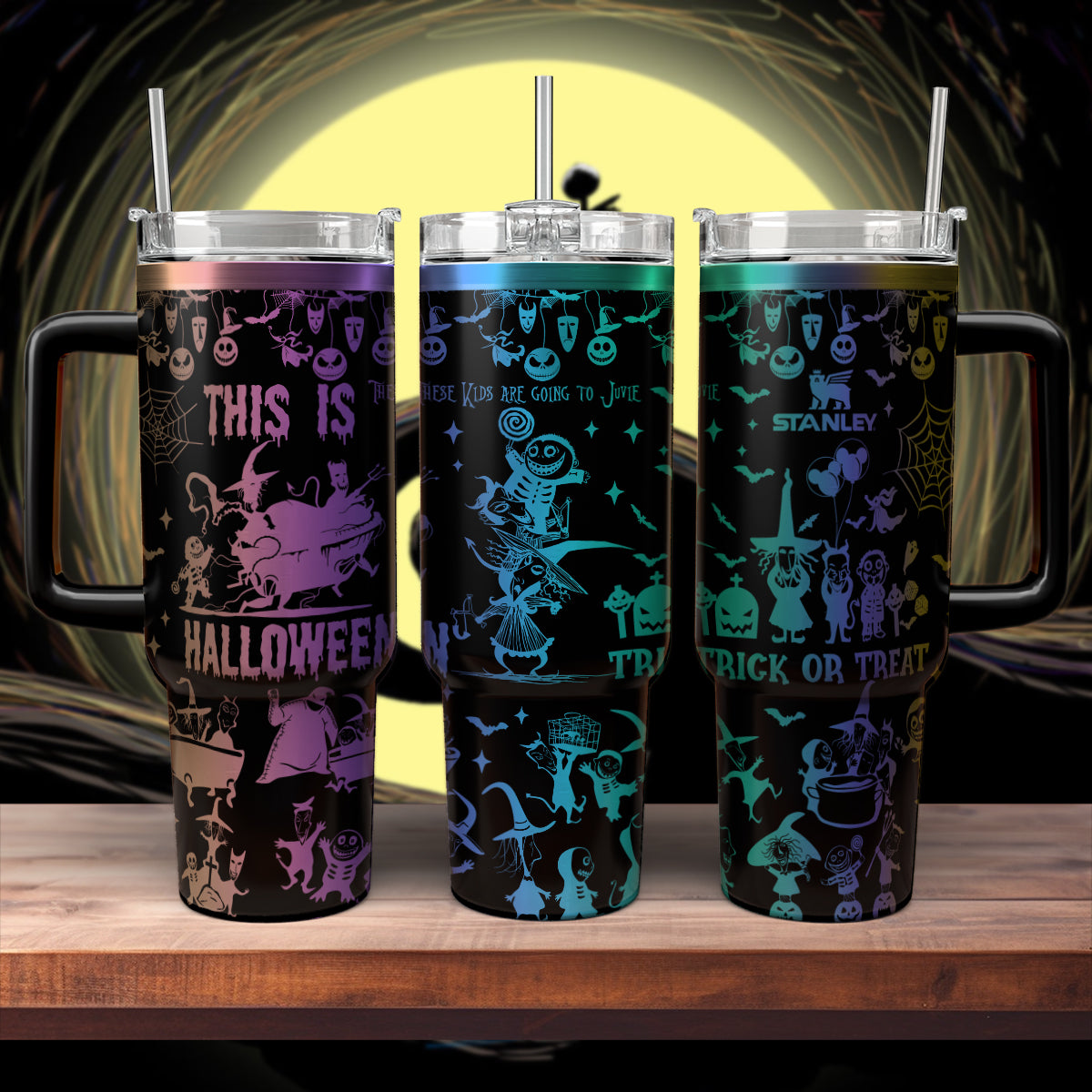 Halloween Lock Shock And Barrel Custom Stanley Cup 40 oz 30 oz Tumbler With HandleTVC2301557