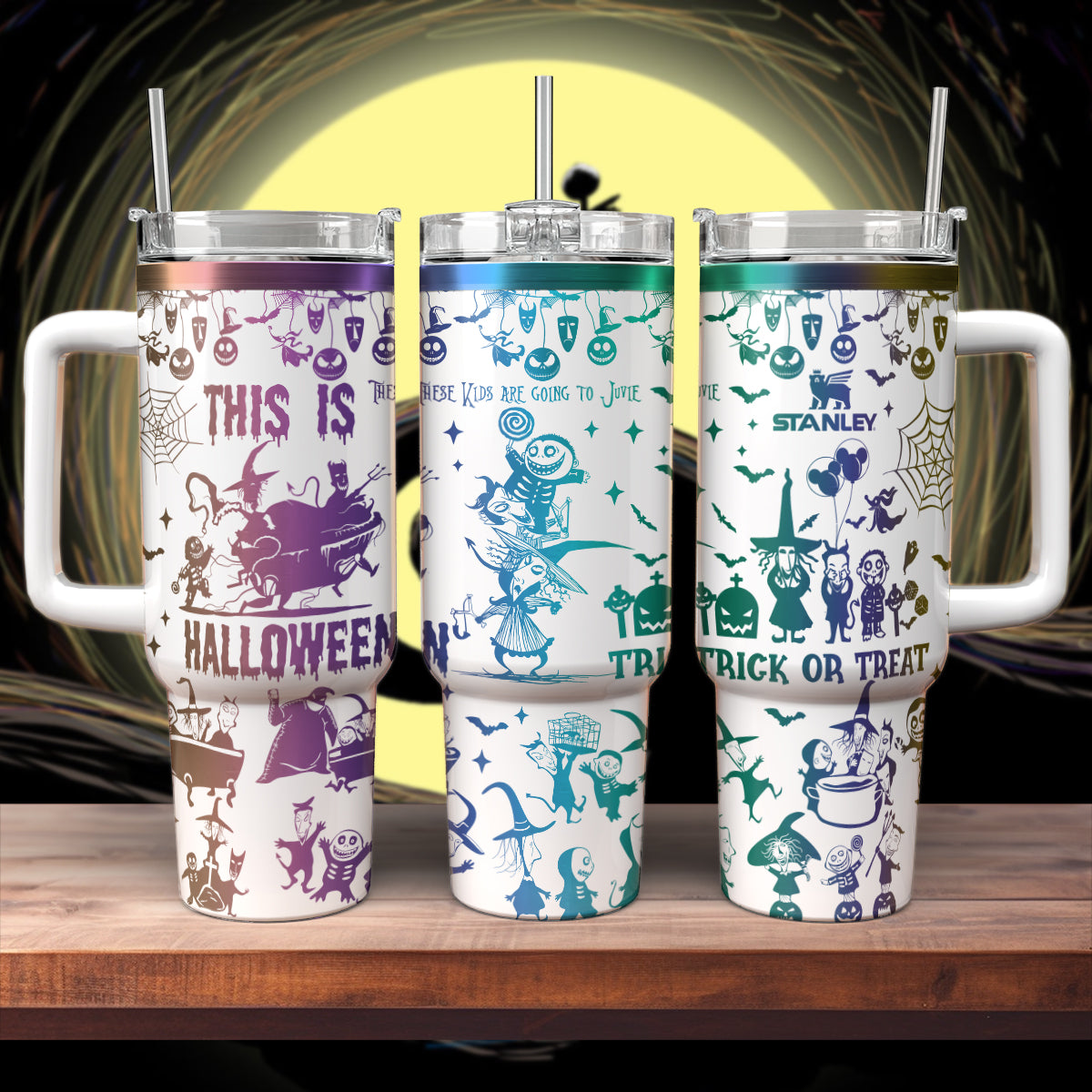 Halloween Lock Shock And Barrel Custom Stanley Cup 40 oz 30 oz Tumbler With HandleTVC2301557