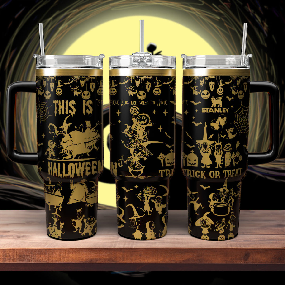 Halloween Lock Shock And Barrel Custom Stanley Cup 40 oz 30 oz Tumbler With HandleTVC2301557