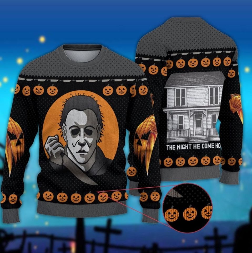 Halloween Michael Myers Christmas, Colourful Ugly 3D Sweater