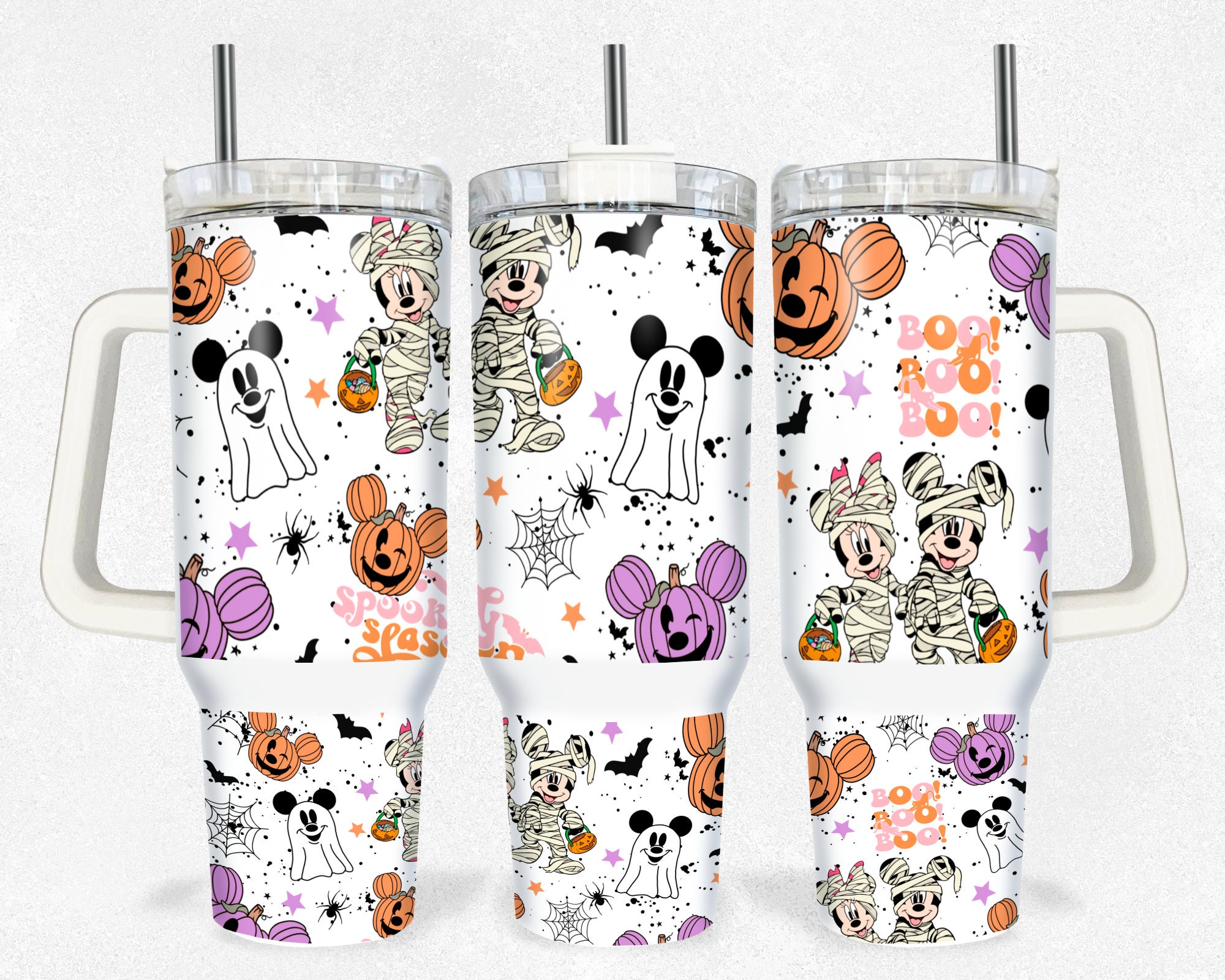 Halloween Minnie and Mickey Mouse Disney Cartoon Custom Stanley Cup 40 oz 30 oz Tumbler With HandleTVC2301156