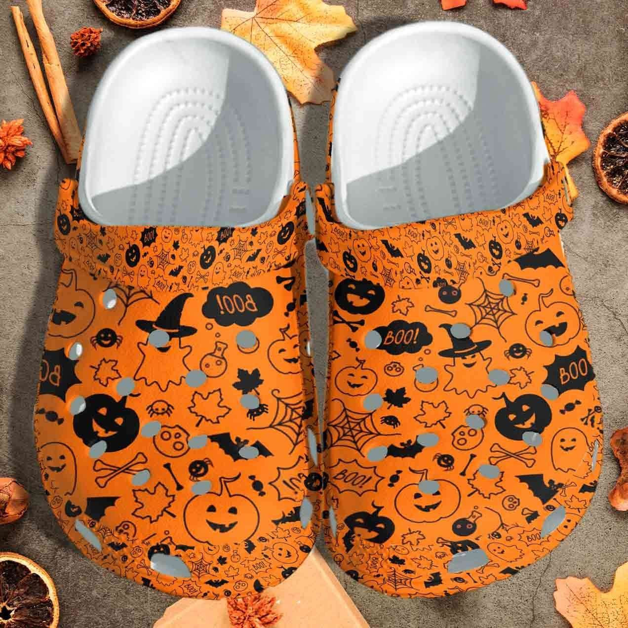 Halloween Monsters Ghost Boos Crocband Clogs