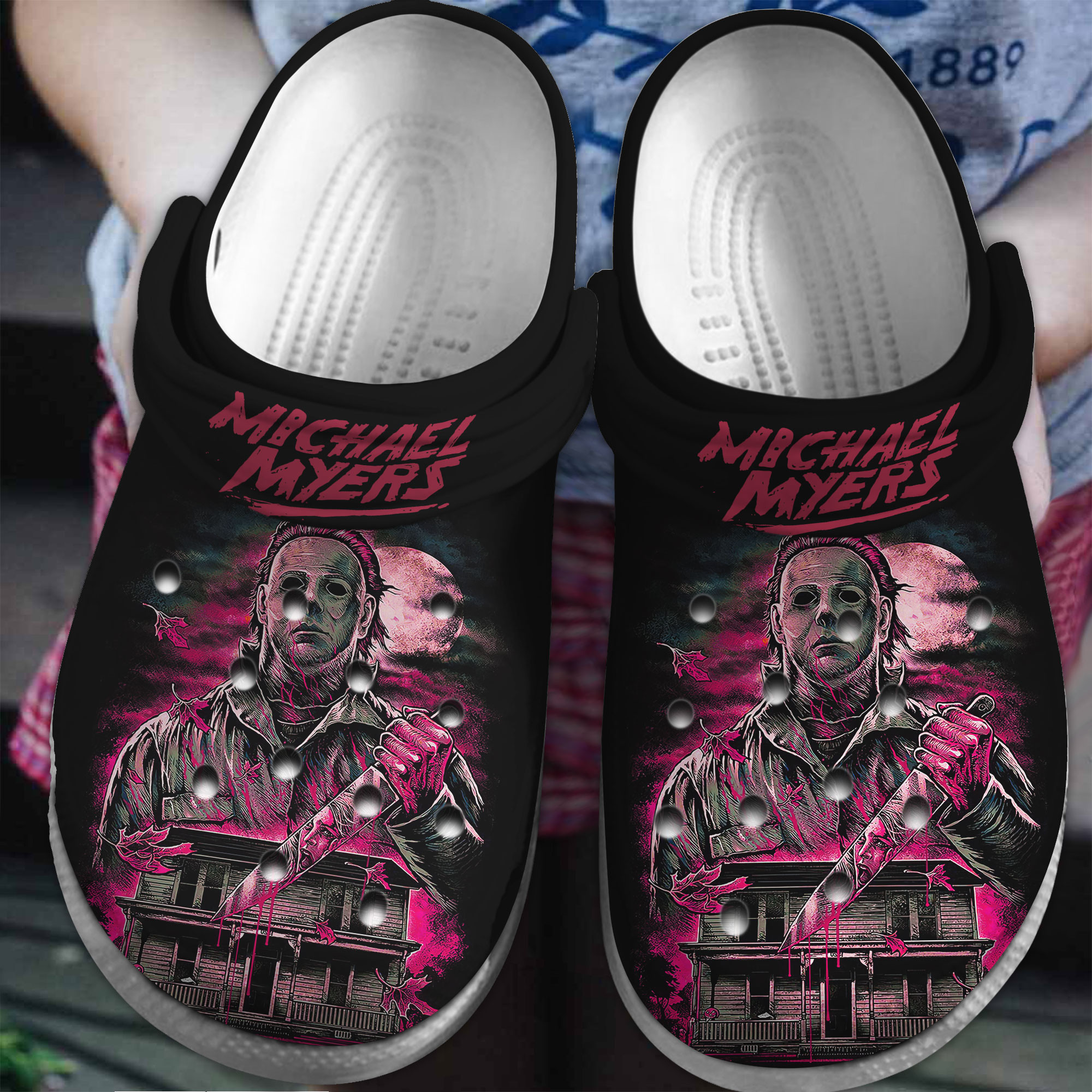 Halloween Movie Crocs Crocband Clogs Shoes Comfortable For Men Women and Kids