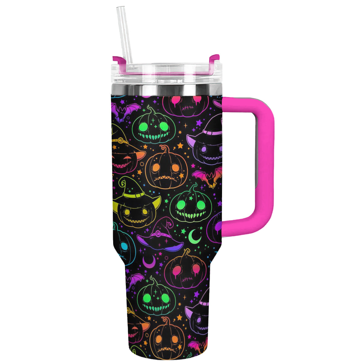 Halloween Neon Nightmare Custom Stanley Cup 40 oz 30 oz Tumbler With HandleTVC2301682