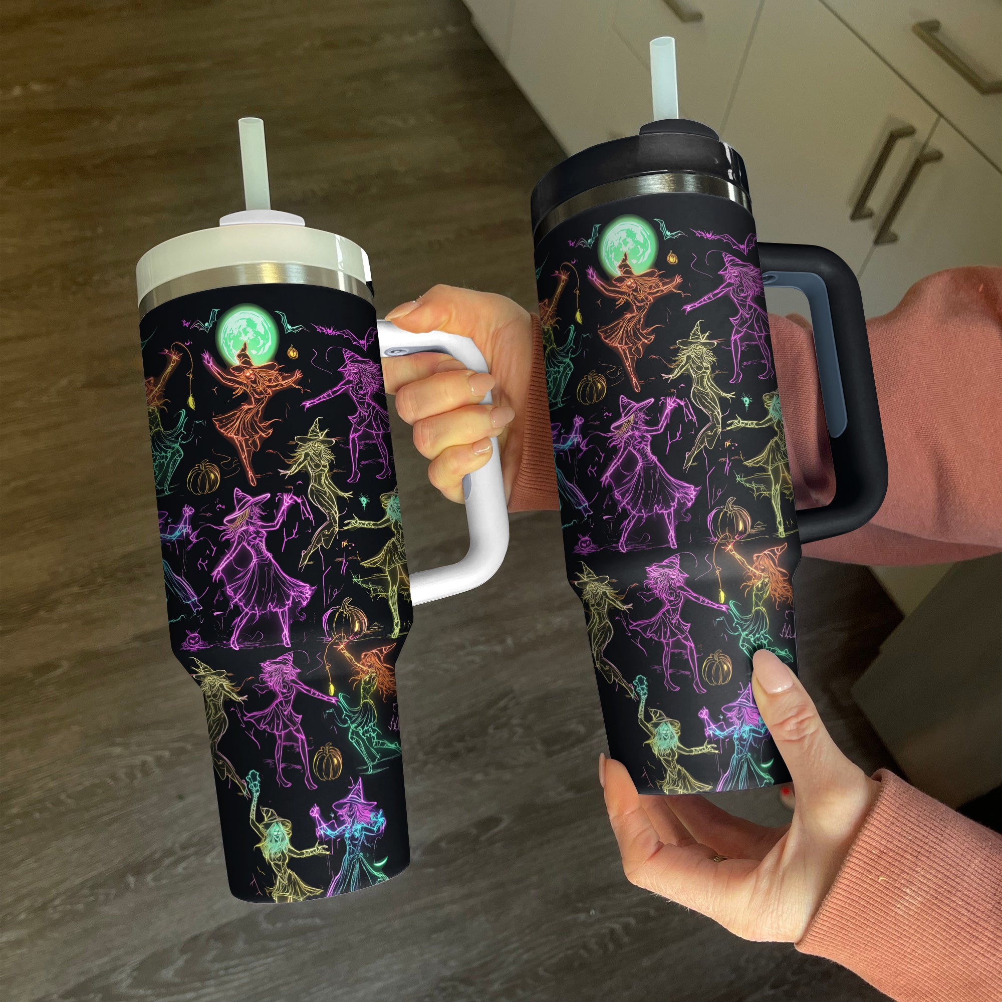 Halloween Neon Witch Dance Custom Stanley Cup 40 oz 30 oz Tumbler With HandleTVC2301644 - Image 4