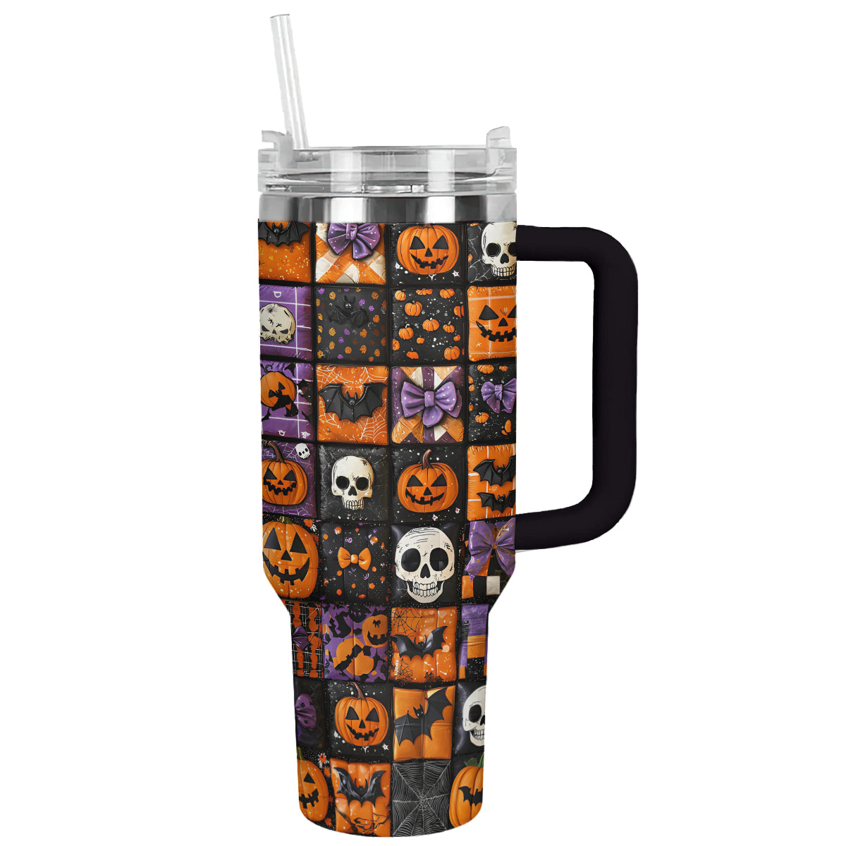 Halloween Patchwork Custom Stanley Cup 40 oz 30 oz Tumbler With HandleTVC2301682