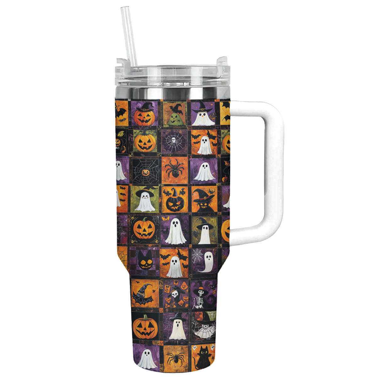 Halloween Patchwork Custom Stanley Cup 40 oz 30 oz Tumbler With HandleTVC2301682