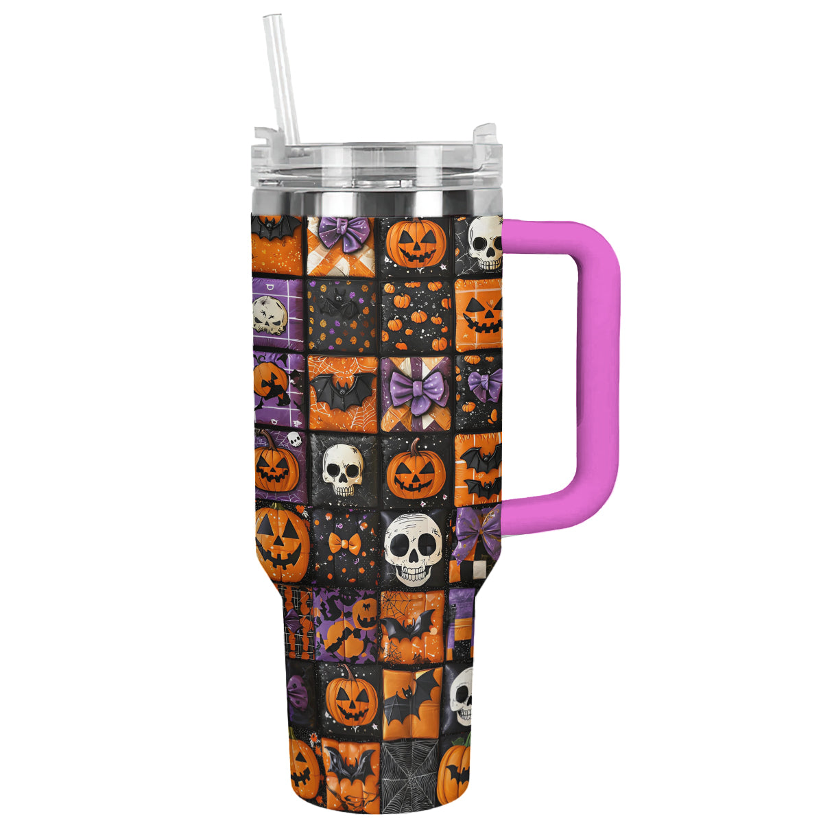 Halloween Patchwork Custom Stanley Cup 40 oz 30 oz Tumbler With HandleTVC2301682 - Image 7