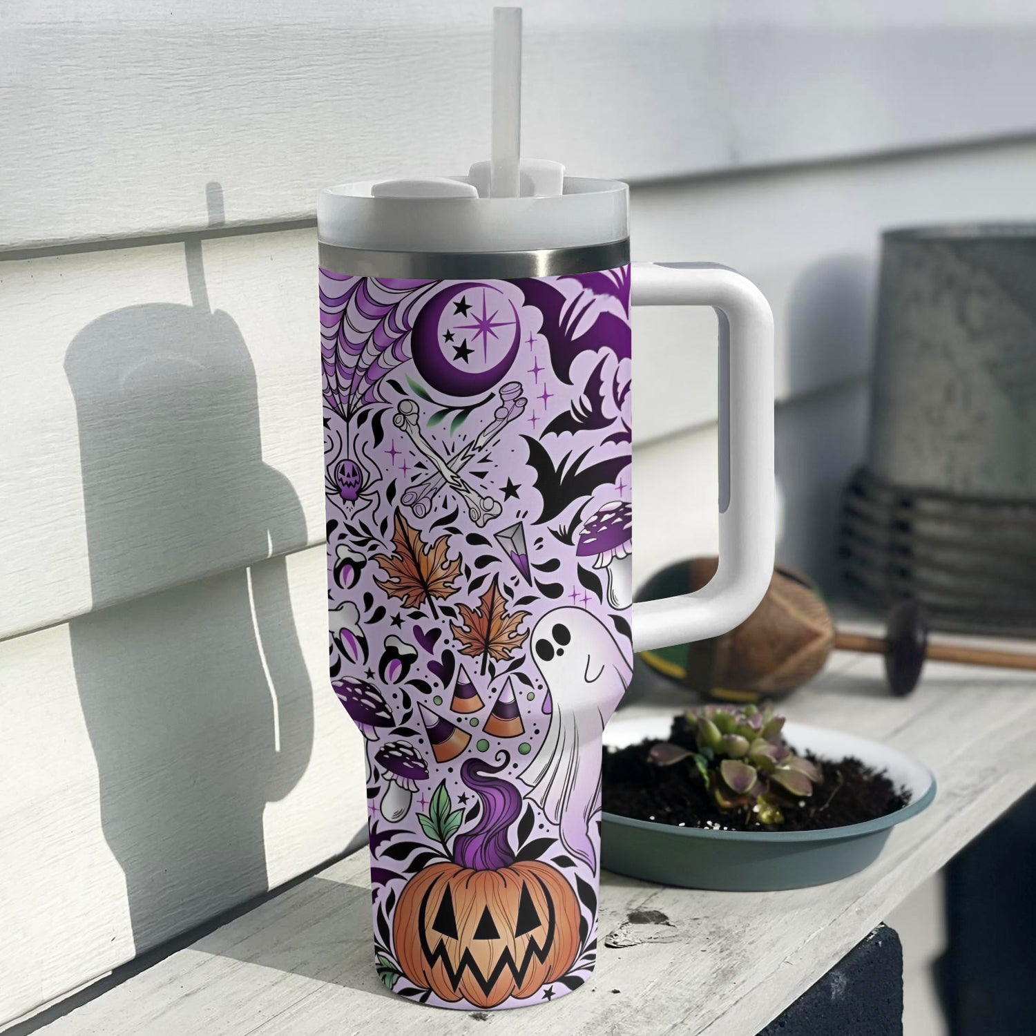 Halloween Pattern Custom Stanley Cup 40 oz 30 oz Tumbler With HandleTVC2301644 - Image 3