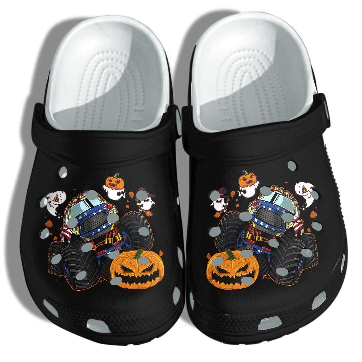 Halloween Pumpkin Monsters Truck Crocband Clogs Shoes