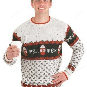 Halloween Pumpkin Spice Latte Ugly Christmas Sweater Adult 3D Funny Matching for family