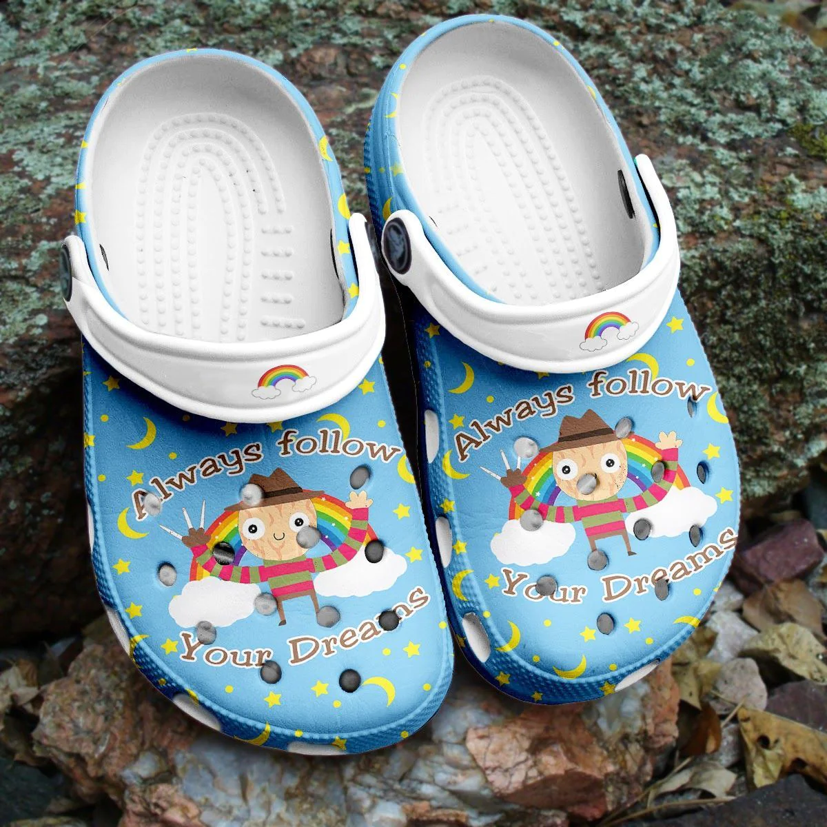 Halloween rainbow Shoes Crocs Crocband Clogs Shoes For Men Women