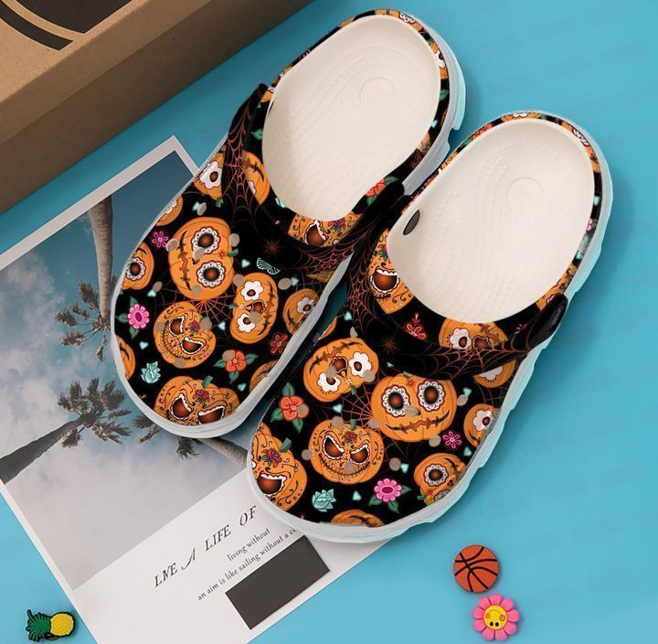 Halloween Scary Pumpkin Classic Clogs Shoes