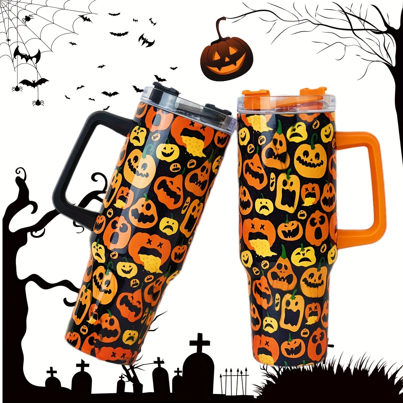 Halloween Scary Pumpkin Custom Stanley Cup 40 oz 30 oz Tumbler With HandleTVC2301659