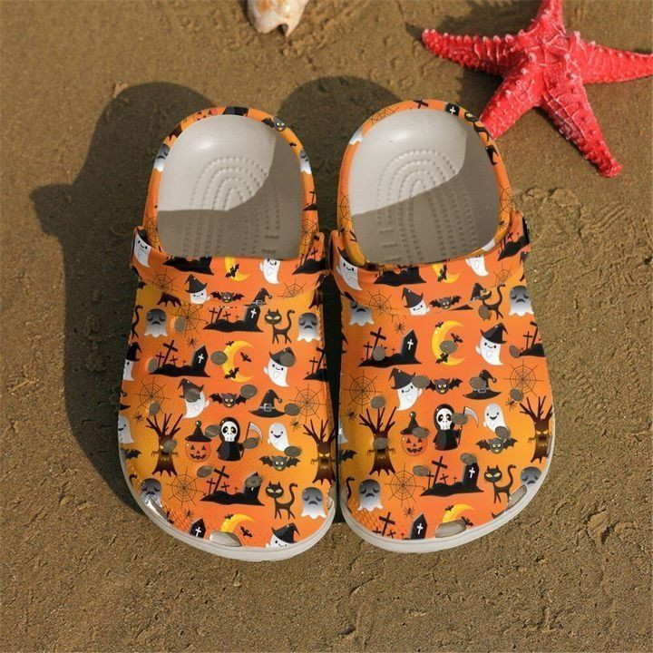 Halloween Seamless Pattern Clog Shoes