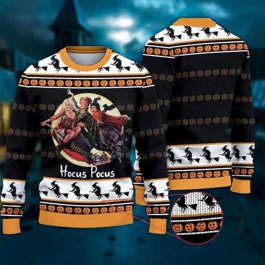 Halloween Sisters Ugly Christmas Sweater - Image 3