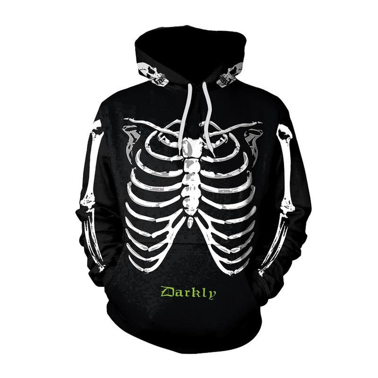 Halloween Skeleton Print 3D All Over Print Hoodie, Zip Hoodie
