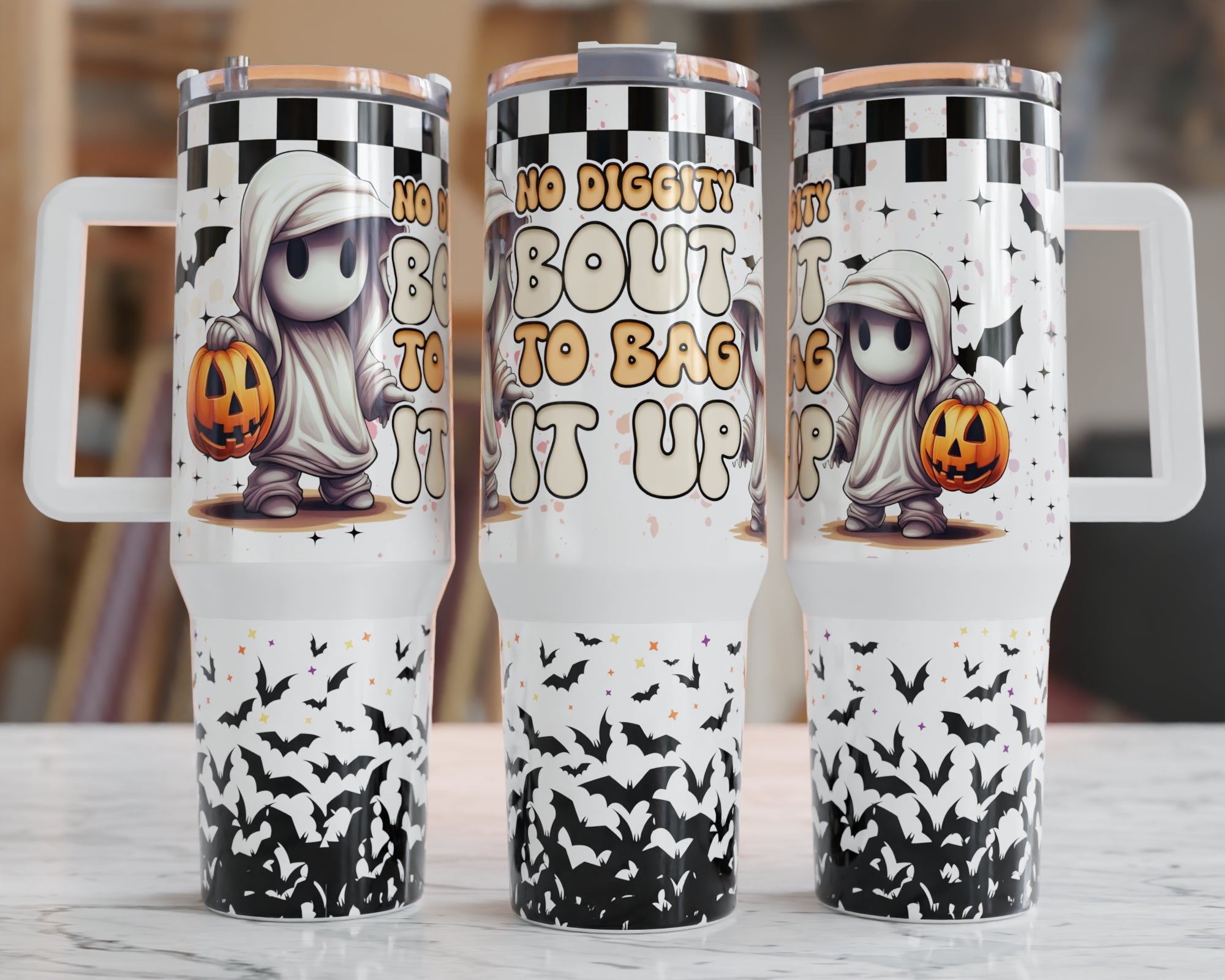 Halloween Skeletons And Pumpkins Custom Stanley Cup 40 oz 30 oz Tumbler With HandleTVC2301175
