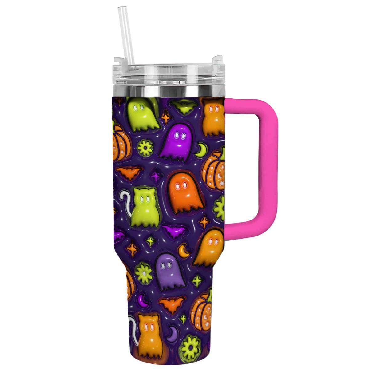 Halloween Spooky 3D Glossy Custom Stanley Cup 40 oz 30 oz Tumbler With HandleTVC2301680