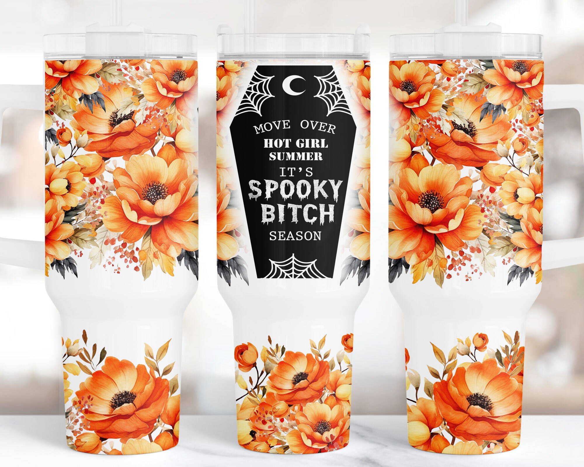 Halloween Spooky Bitch Season Custom Stanley Cup 40 oz 30 oz Tumbler With HandleTVC2301963