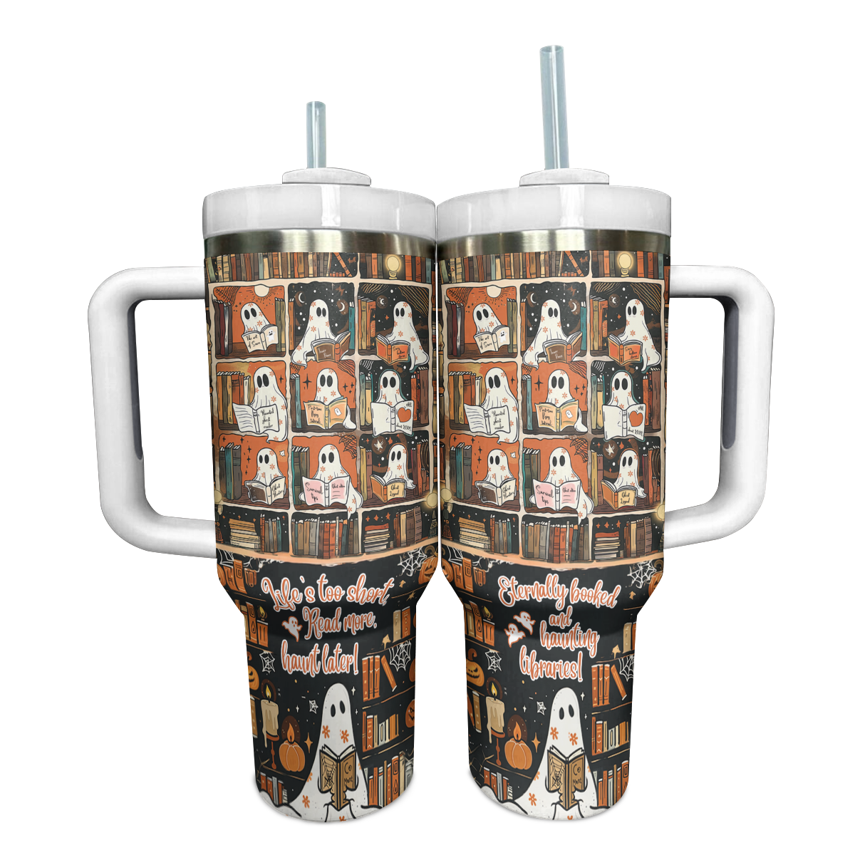 Halloween Spooky Ghost Readers Custom Stanley Cup 40 oz 30 oz Tumbler With HandleTVC2301673 - Image 13