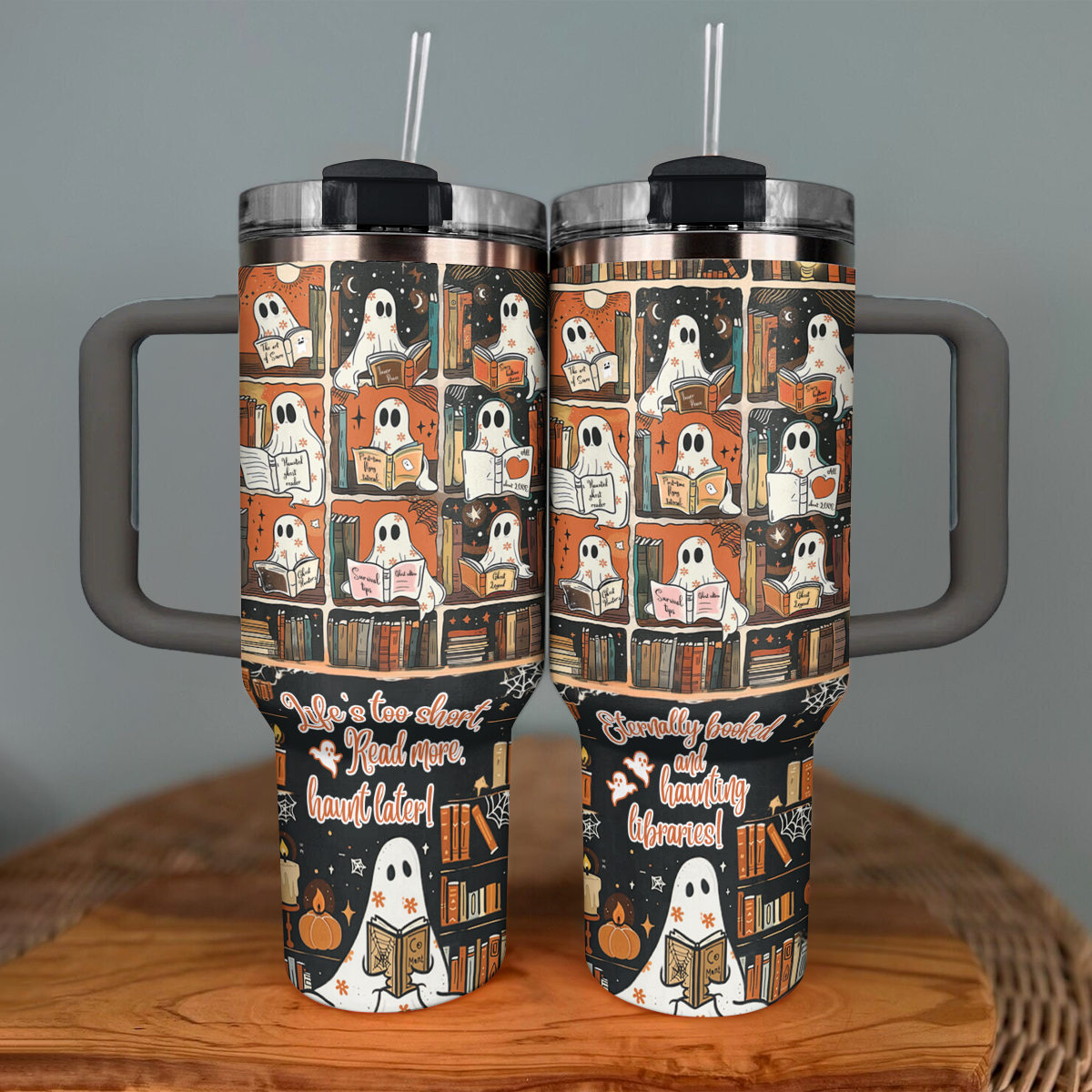 Halloween Spooky Ghost Readers Custom Stanley Cup 40 oz 30 oz Tumbler With HandleTVC2301673 - Image 5