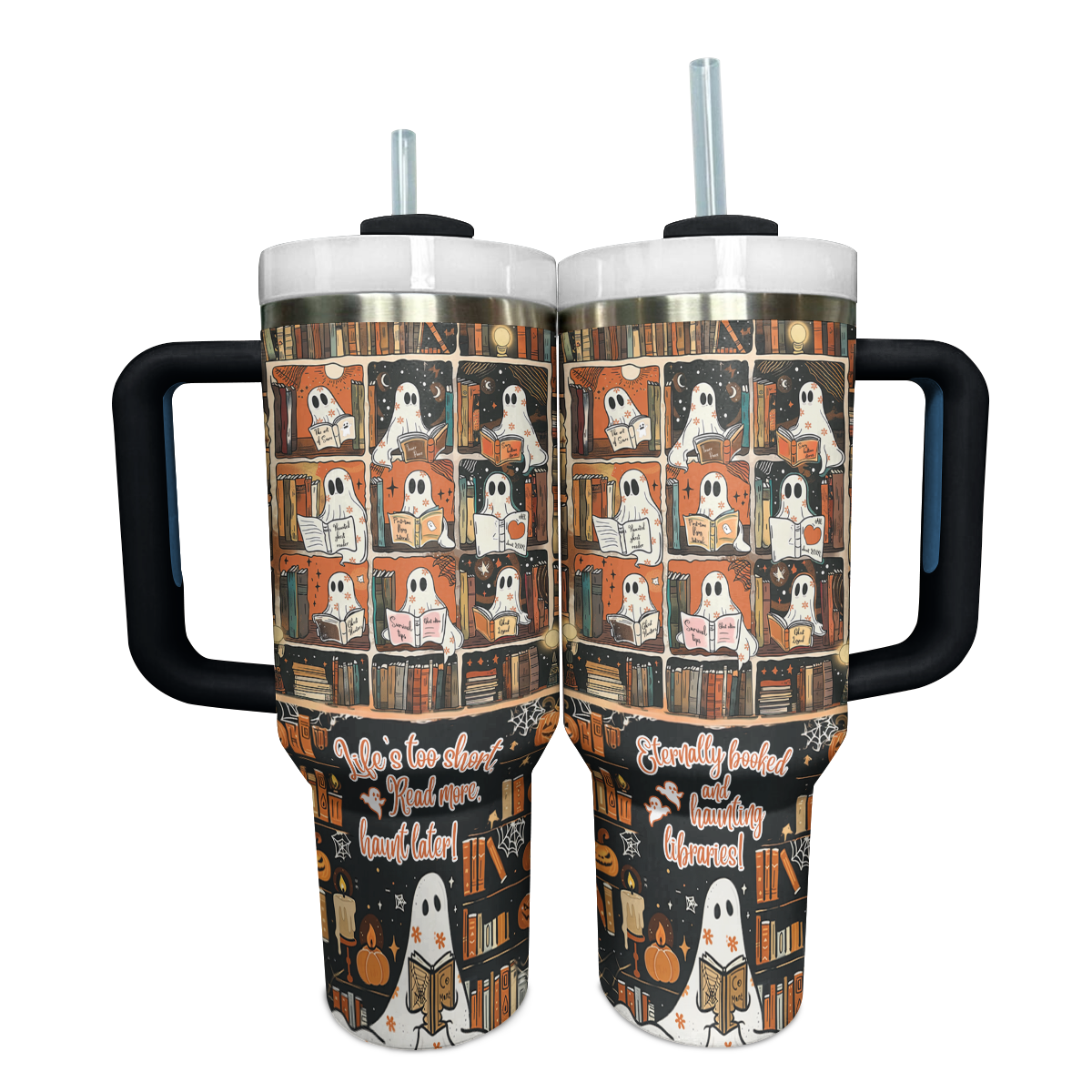 Halloween Spooky Ghost Readers Custom Stanley Cup 40 oz 30 oz Tumbler With HandleTVC2301673 - Image 14