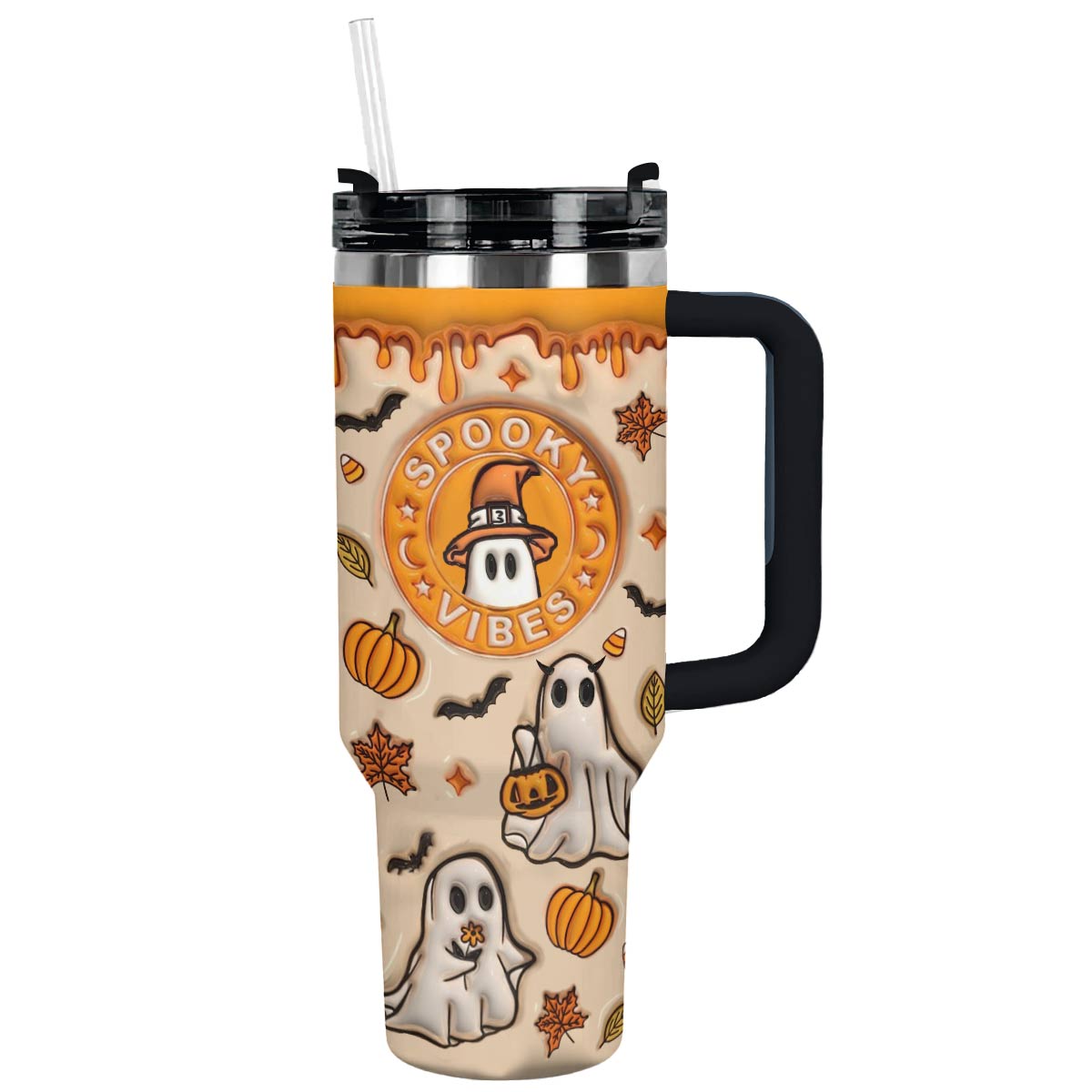Halloween Spooky Glossy Custom Stanley Cup 40 oz 30 oz Tumbler With HandleTVC2301682