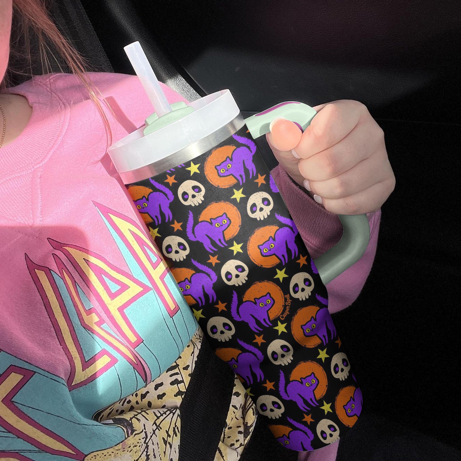 Halloween Spooky Night Cats Custom Stanley Cup 40 oz 30 oz Tumbler With HandleTVC2301585 - Image 4