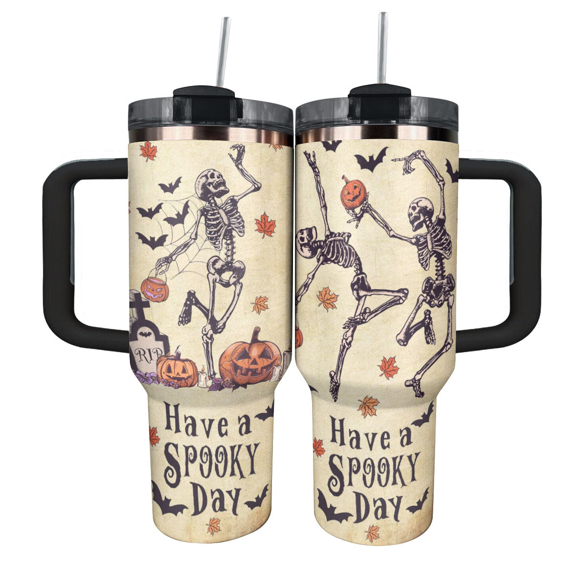 Halloween Spooky Skeleton Custom Stanley Cup 40 oz 30 oz Tumbler With HandleTVC2301681