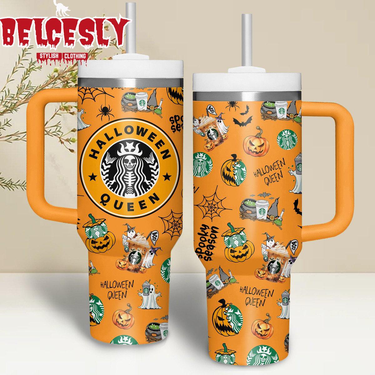 Halloween Starbucks Queen Spooky Season Custom Stanley Cup 40 oz 30 oz Tumbler With HandleTVC2301535