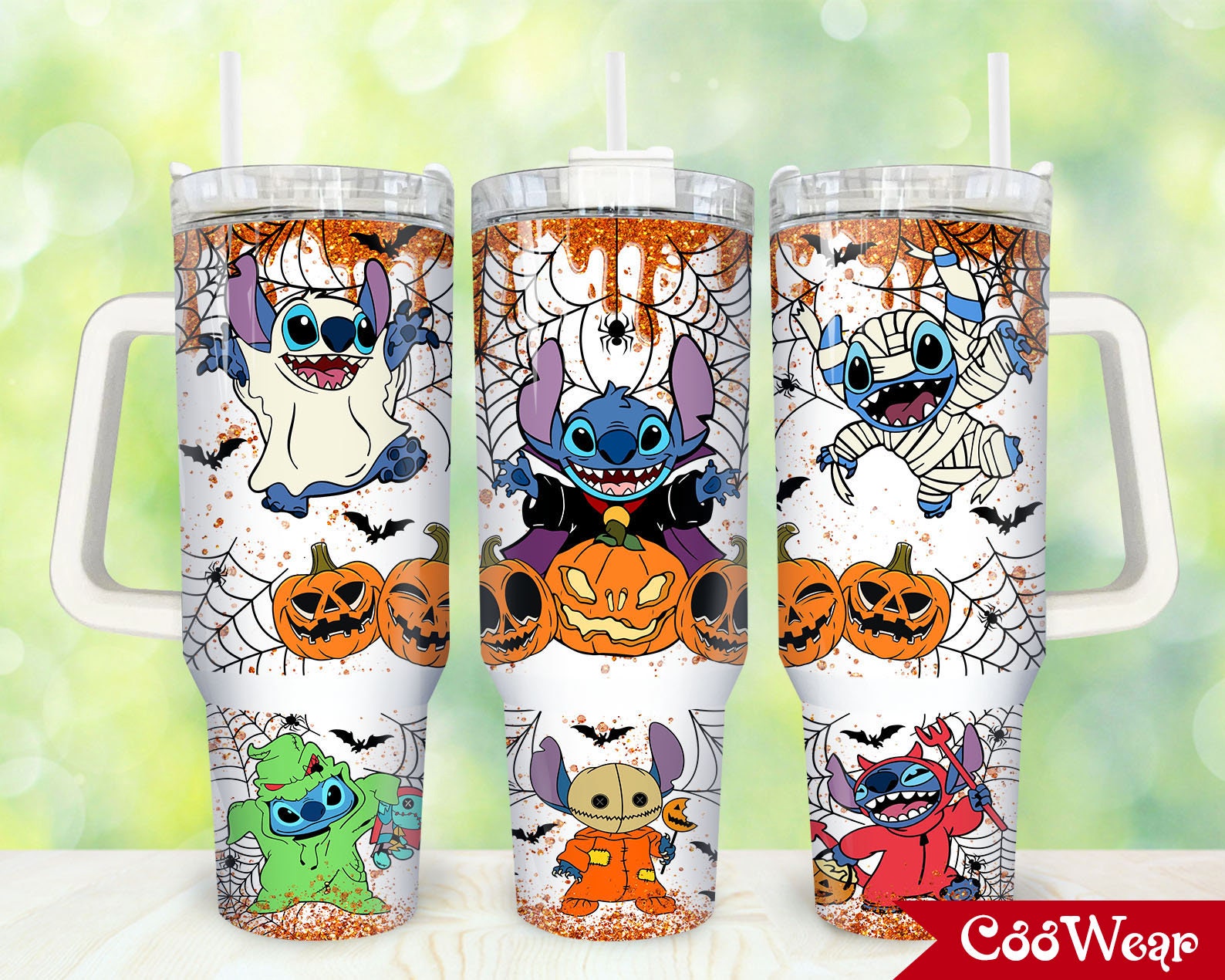 Halloween Stitch Cartoon Custom Stanley Cup 40 oz 30 oz Tumbler With HandleTVC2301862