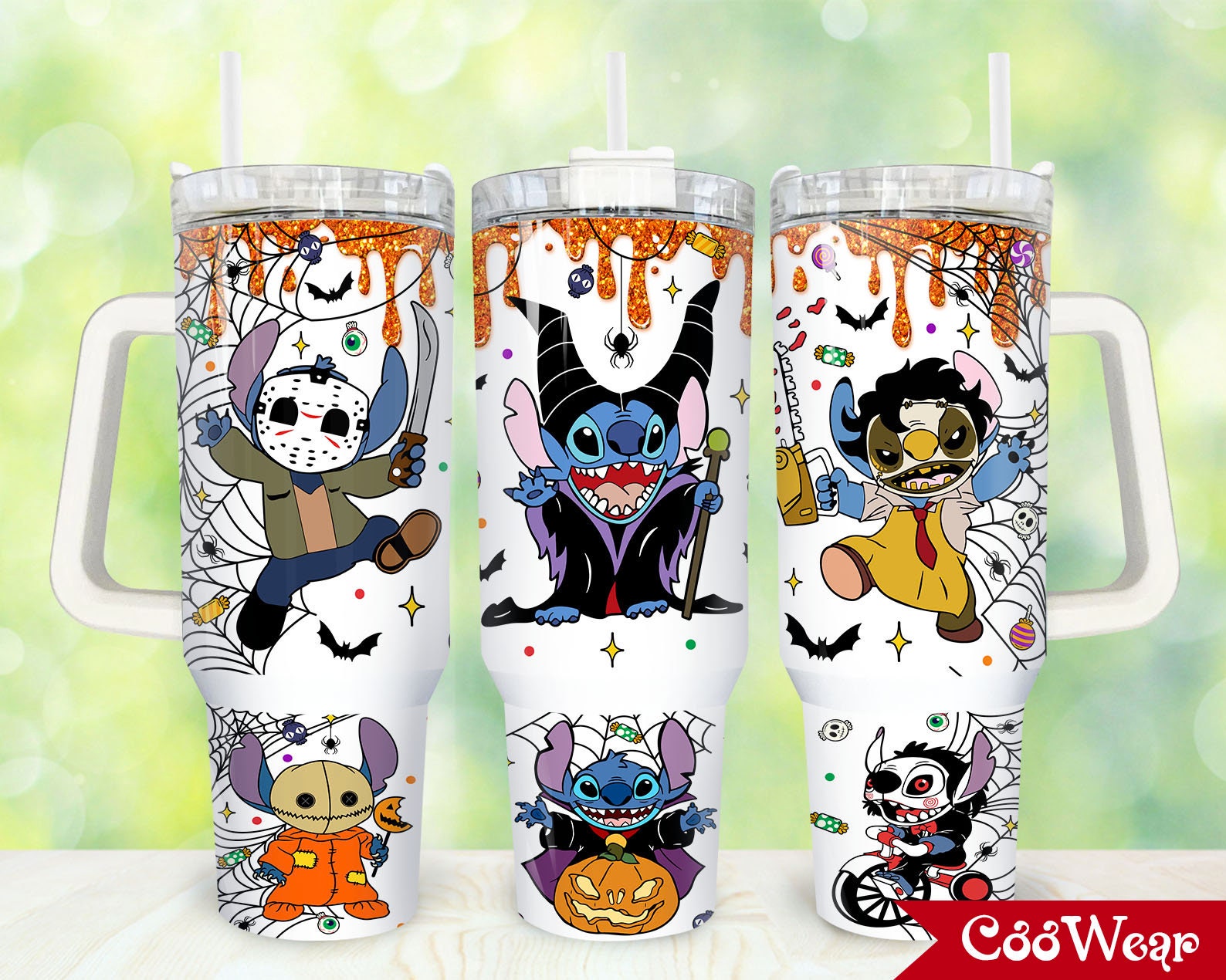 Halloween Stitch Cartoon Custom Stanley Cup 40 oz 30 oz Tumbler With HandleTVC2301863