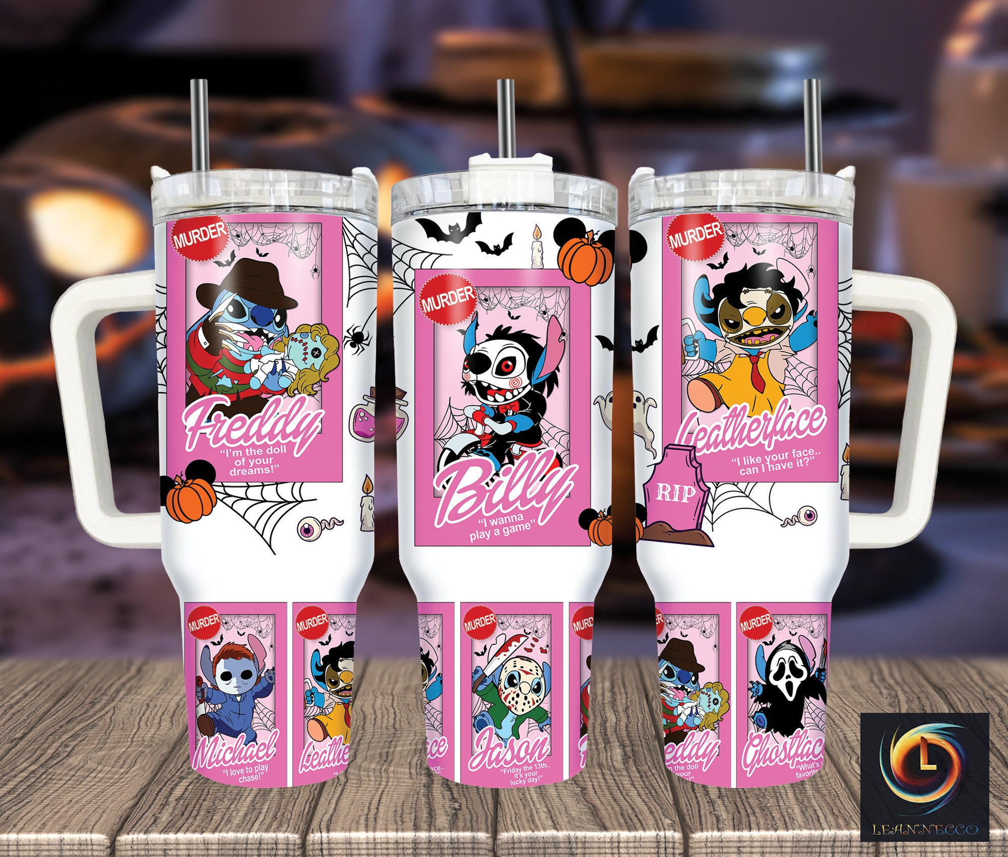 Halloween Stitch Disney Cartoon Custom Stanley Cup 40 oz 30 oz Tumbler With HandleTVC230100