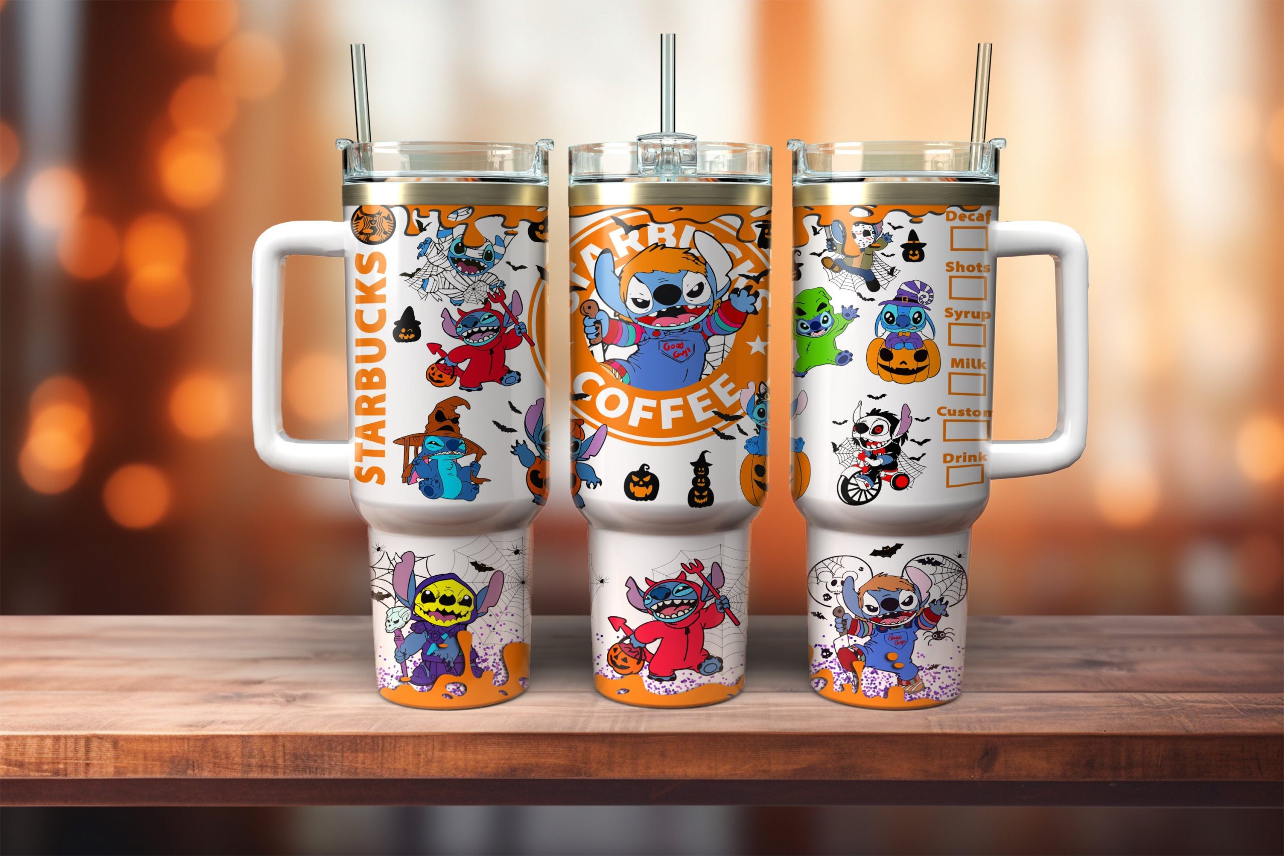 Halloween Stitch Disney Cartoon Custom Stanley Cup 40 oz 30 oz Tumbler With HandleTVC2301880