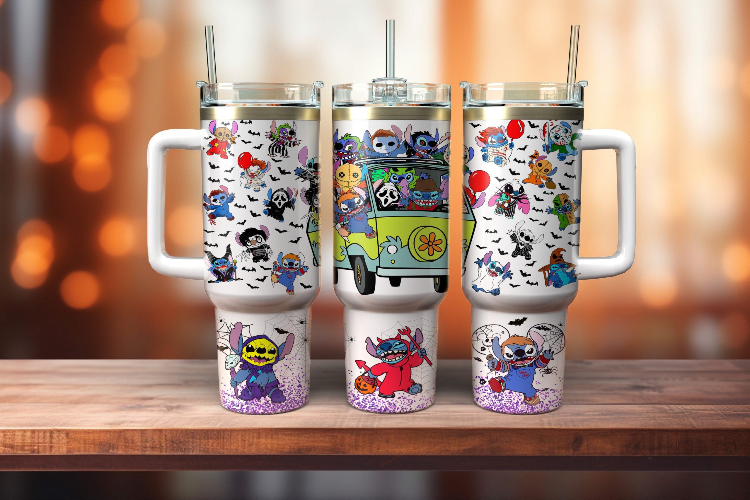 Halloween Stitch Disney Cartoon Custom Stanley Cup 40 oz 30 oz Tumbler With HandleTVC2301883