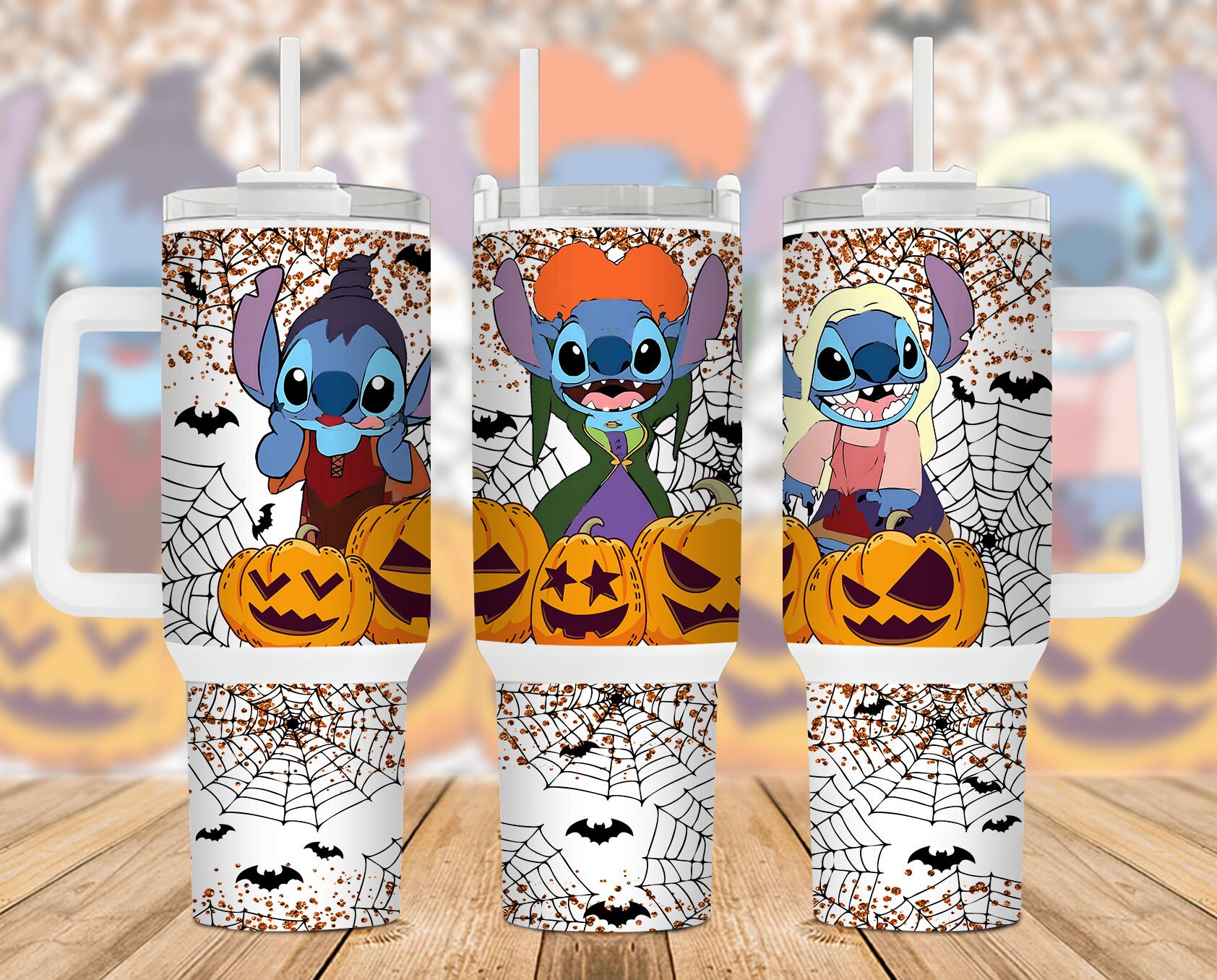 Halloween Stitch Disney Cartoon Custom Stanley Cup 40 oz 30 oz Tumbler With HandleTVC2301887