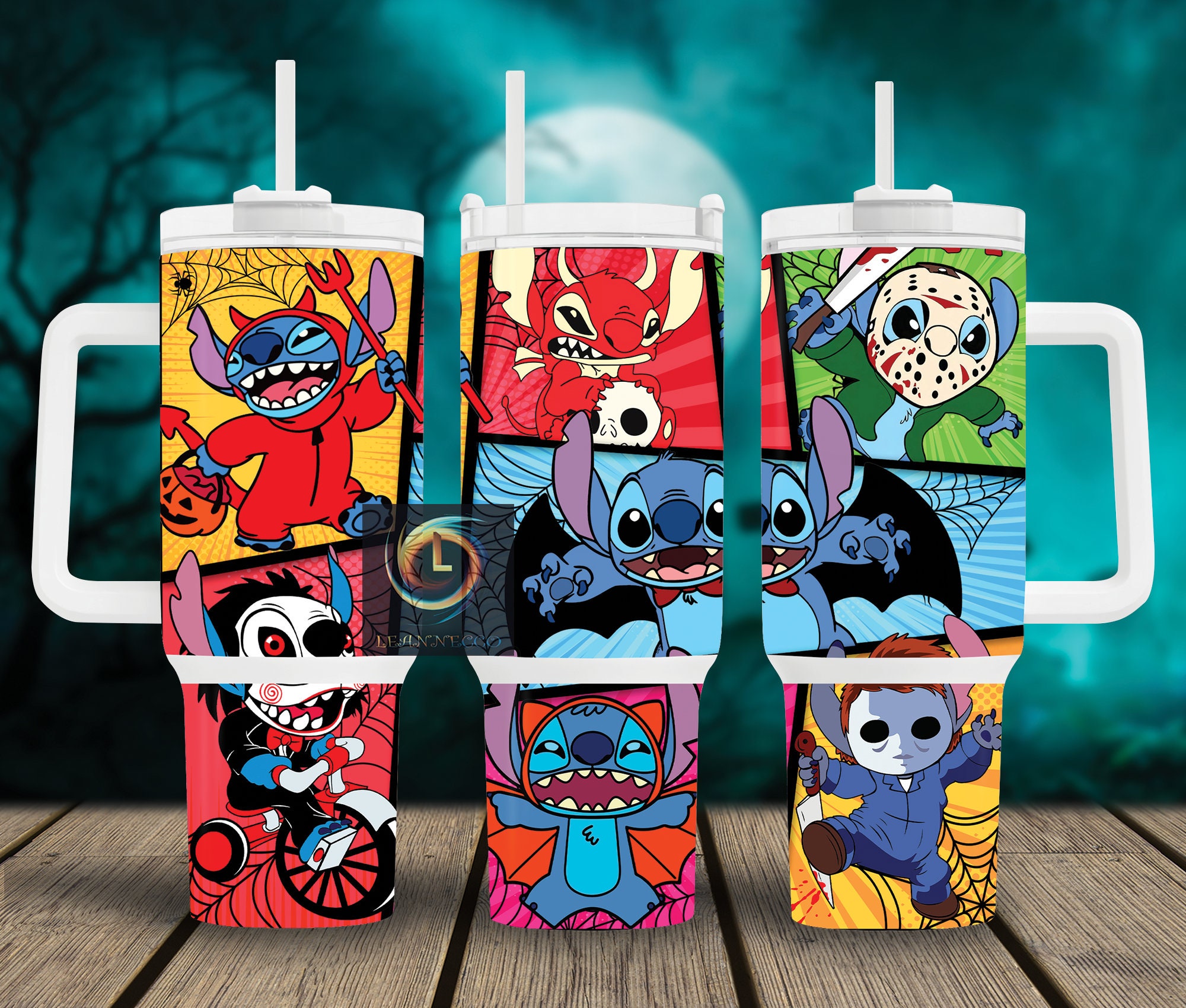Halloween Stitch Disney Cartoon Custom Stanley Cup 40 oz 30 oz Tumbler With HandleTVC2301995