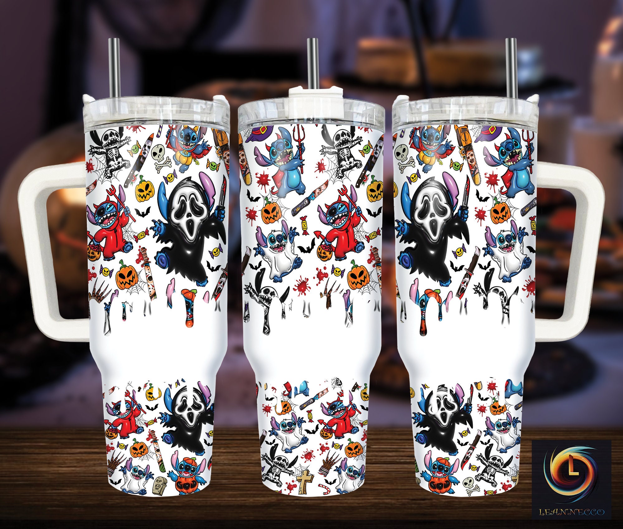 Halloween Stitch Disney Cartoon Custom Stanley Cup 40 oz 30 oz Tumbler With HandleTVC2301995