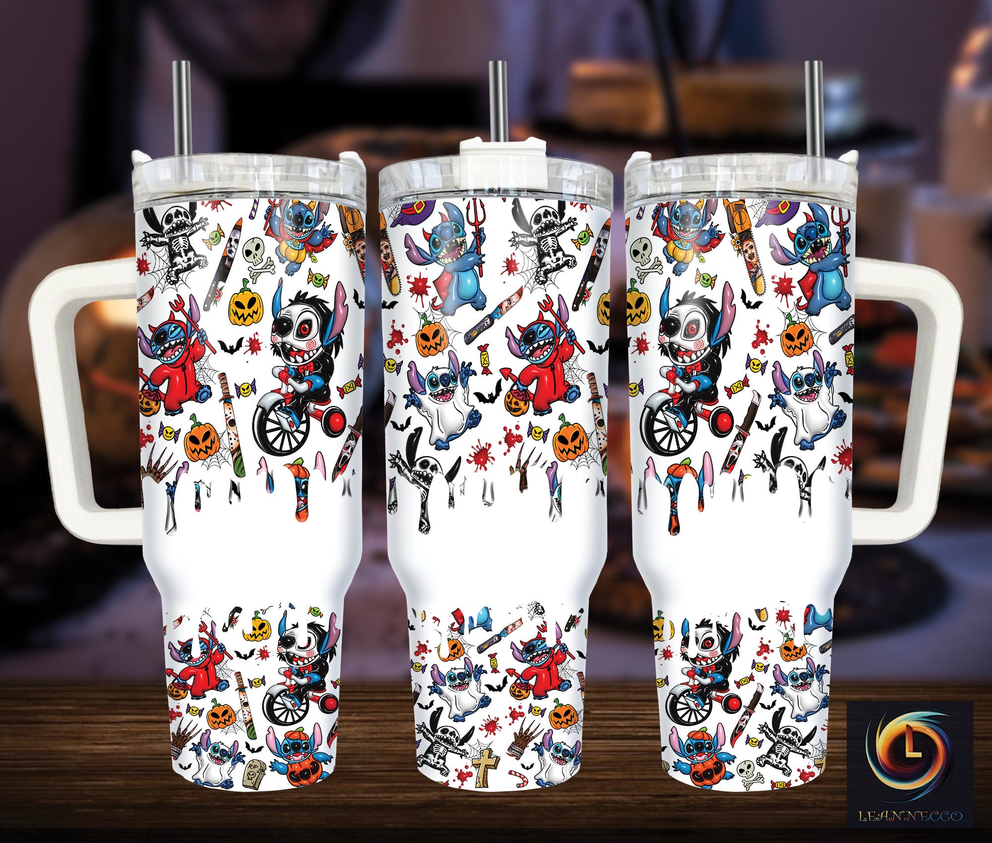 Halloween Stitch Disney Cartoon Custom Stanley Cup 40 oz 30 oz Tumbler With HandleTVC2301995